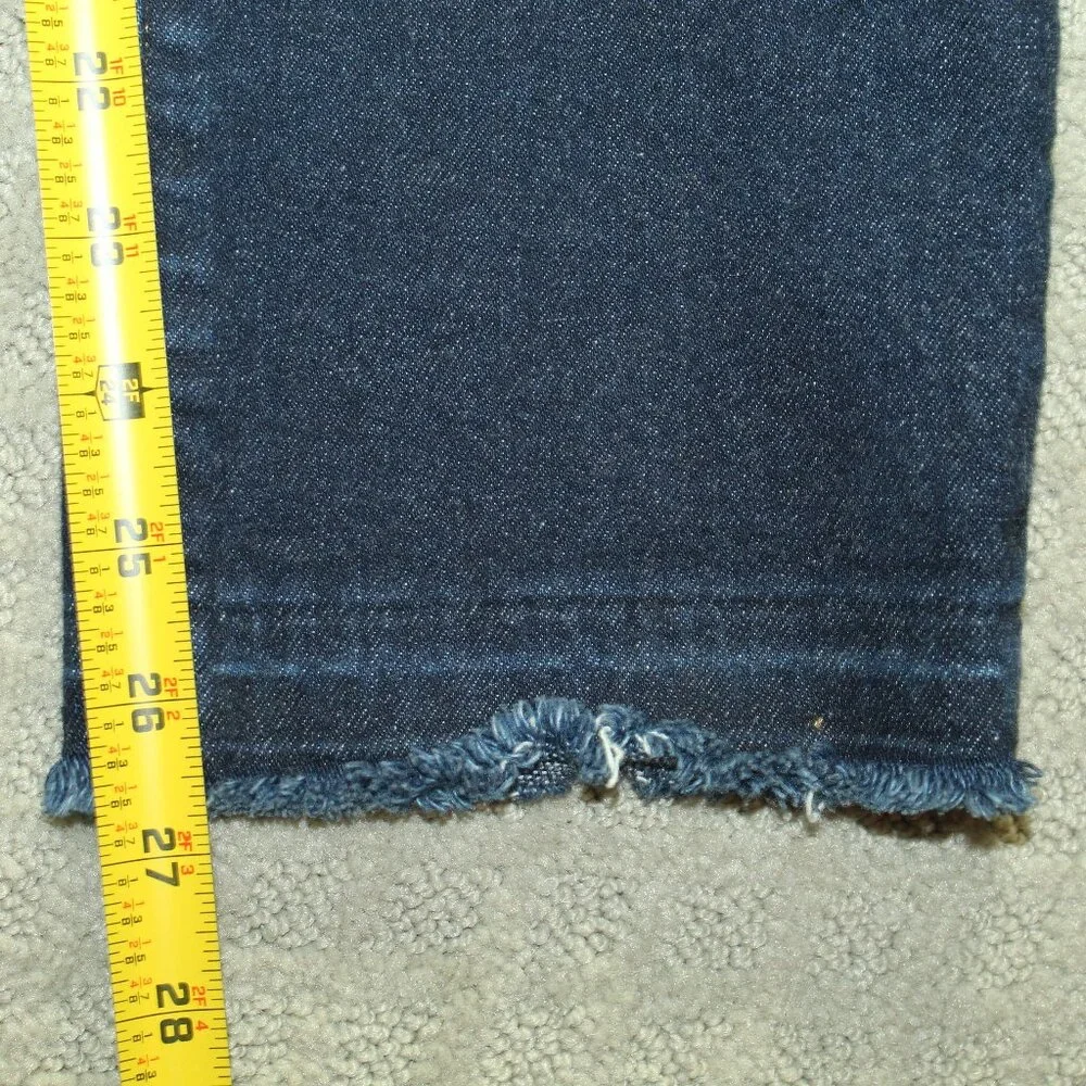J. Crew Size 28 Essential Straight Raw Hem Dark Wash Blue Jeans